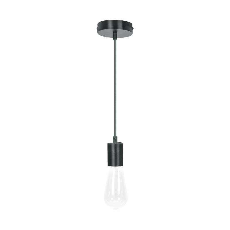 SOC-10NS Socket colgante metálico, negro, VOLTECK