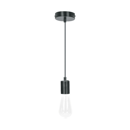SOC-10NS Socket colgante metálico, negro, VOLTECK