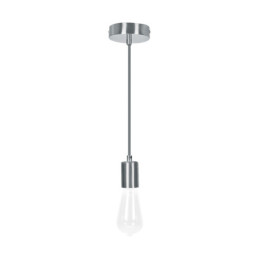 SOC-10SS Socket colgante metálico, satín, VOLTECK