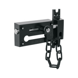PACA-6 Pasador con cadena para puerta, acabado negro, HERMEX