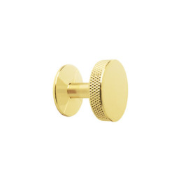 PER-152 Perilla metálica estilo 'Oviedo', latón brillante, HERMEX