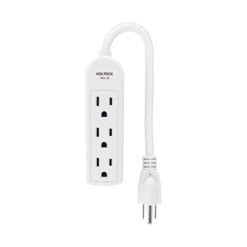 MUL-3E Multicontacto doméstico 3 entradas, VOLTECK