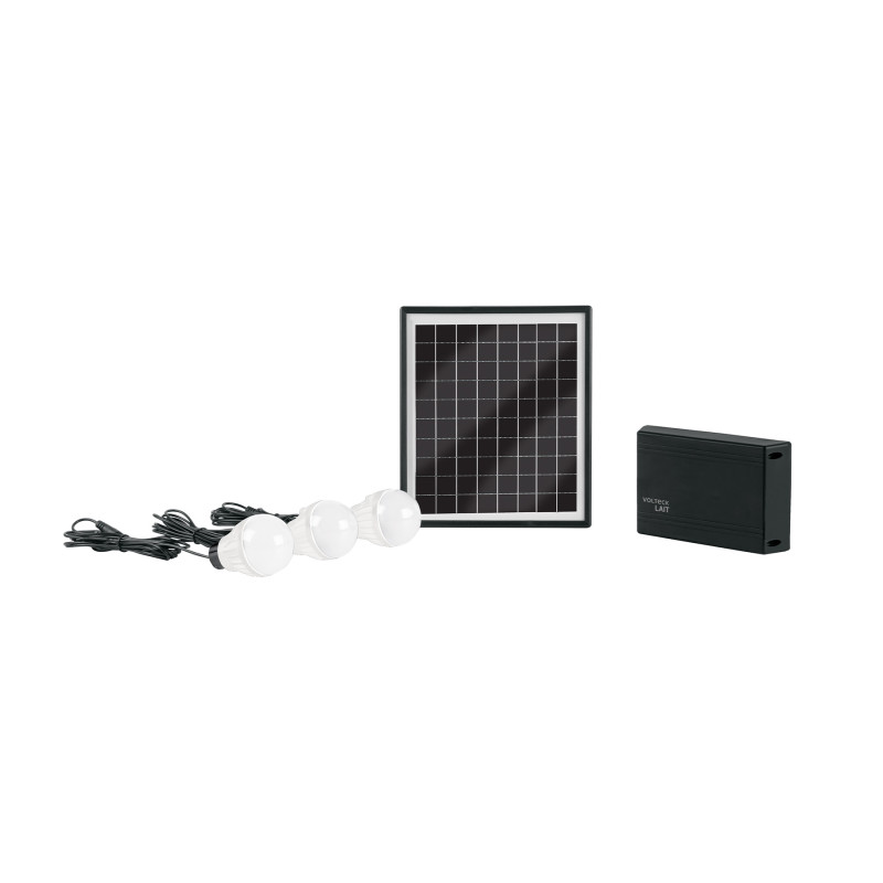 SIS-306L Sistema de iluminación Solar 6 W con 3 lámparas LED, VOLTECK SIS-306L Sistema de iluminación Solar 6 W con 3 lámparas LED, VOLTECK
