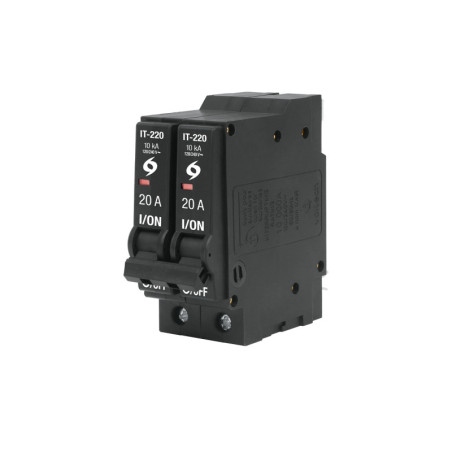 IT-220G Interruptor de 2 polos 20A, enchufable, a granel, VOLTECK