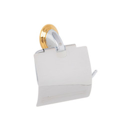 AQA-82G Portarrollo metálico acabado cromo-oro, FOSET AQUA