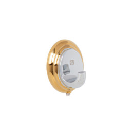 AQA-83G Gancho sencillo metálico acabado cromo-oro, FOSET AQUA