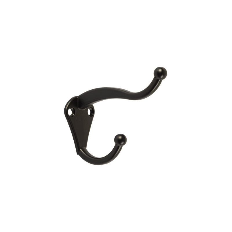 PEPU-36 Gancho tipo perchero sombrero y abrigo, 4cm, negro, HERMEX PEPU-36 Gancho tipo perchero sombrero y abrigo, 4cm, negro, HERMEX