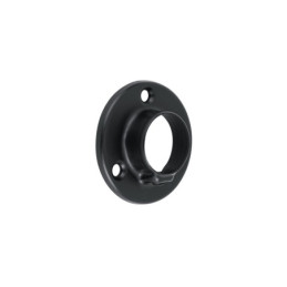 BTR-3N Brida negra para tubo redondo de closet, HERMEX