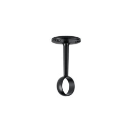 STR-3N Soporte negro para tubo redondo de closet, HERMEX