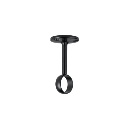 STR-3N Soporte negro para tubo redondo de closet, HERMEX