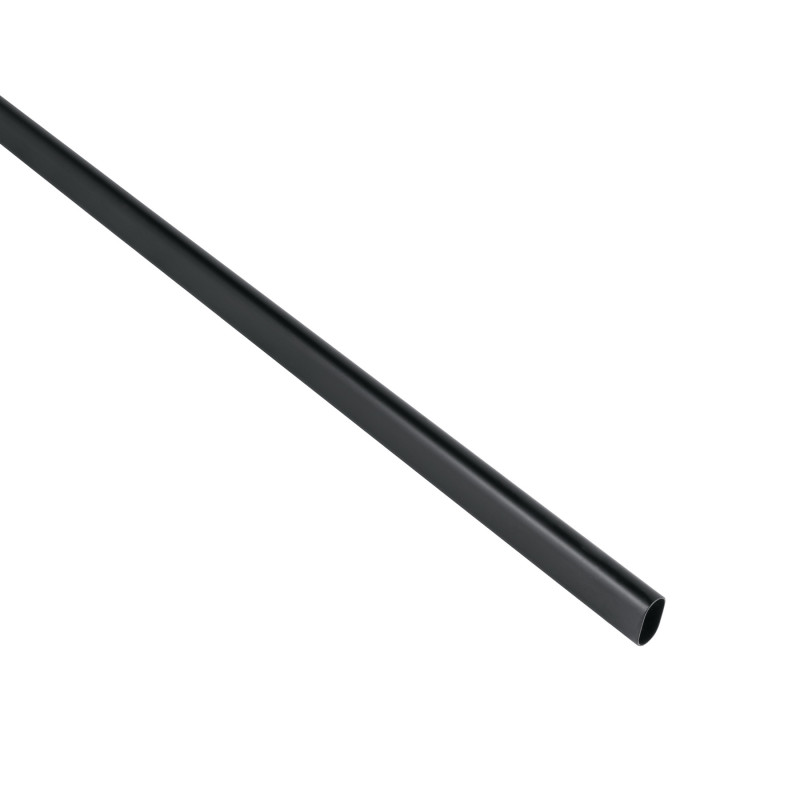 TO-530N Tubo ovalado de 3.0 m negro para closet, HERMEX
