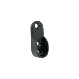 BTO-5N Brida negra para tubo ovalado de closet, HERMEX