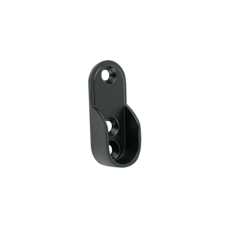BTO-5N Brida negra para tubo ovalado de closet, HERMEX BTO-5N Brida negra para tubo ovalado de closet, HERMEX