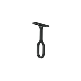 STO-5N Soporte negro para tubo ovalado de closet, HERMEX