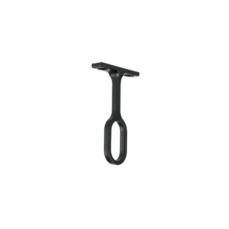 STO-5N Soporte negro para tubo ovalado de closet, HERMEX