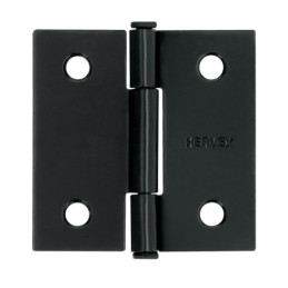 BC-206P Bisagra cuadrada 2', negro mate, cabeza plana, HERMEX