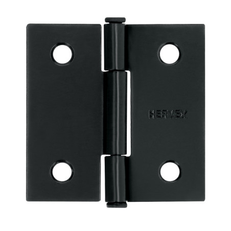 BC-206P Bisagra cuadrada 2', negro mate, cabeza plana, HERMEX