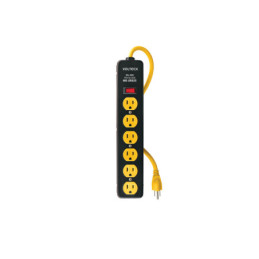 MUL-660N Multicontacto 14 AWG, 6 entradas sup. de picos 600 J, negro