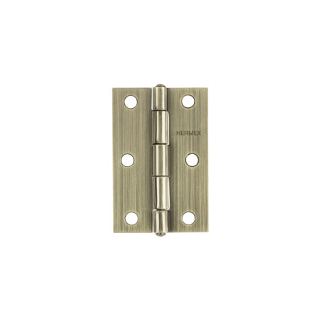BR-302 Bisagra rectangular 3' latón antiguo, HERMEX