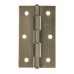 BR-352 Bisagra rectangular 3-1/2' latón antiguo, HERMEX