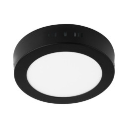 PLA-223L Luminario LED plafón 6W 6500K, redondo, negro, VOLTECK