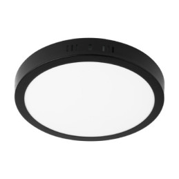PLA-227L Luminario LED plafón 18W 6500K, redondo, negro, VOLTECK