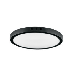 PLA-229L Luminario LED plafón 24W 6500K, redondo, negro, VOLTECK