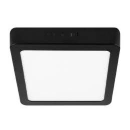PLA-231L Luminario LED plafón 12W 6500K, cuadrado, negro, VOLTECK