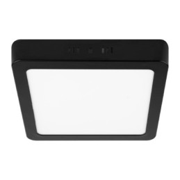 PLA-232L Luminario LED plafón 18W 6500K, cuadrado, negro, VOLTECK