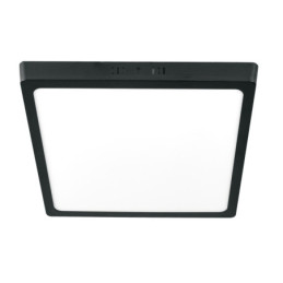 PLA-233L Luminario LED plafón 24W 6500K, cuadrado, negro, VOLTECK