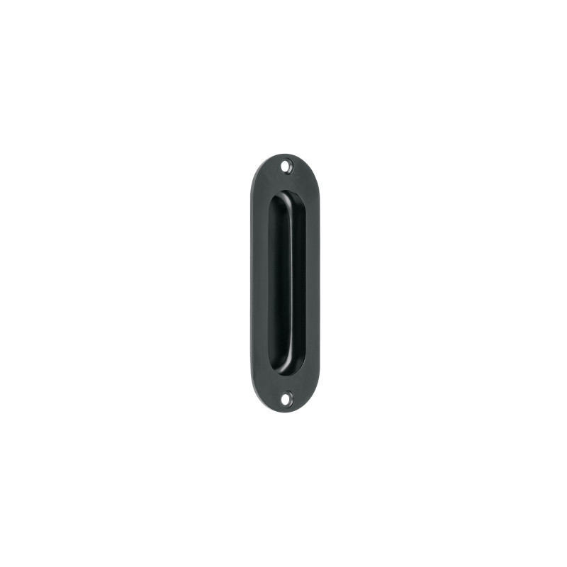JALE-62 Jaladera de embutir ovalada acabado negro, HERMEX