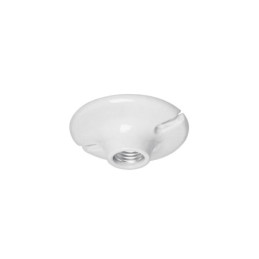 POPO-18G Portalámpara de porcelana, 4-1/2', redonda, a granel Volteck