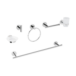 TBA-7000 Juego de 6 accesorios para baño acabado cromo, FOSET TÚBIG