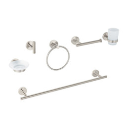 TBA-7000N Juego de 6 accesorios para baño acabado satín, FOSET TÚBIG