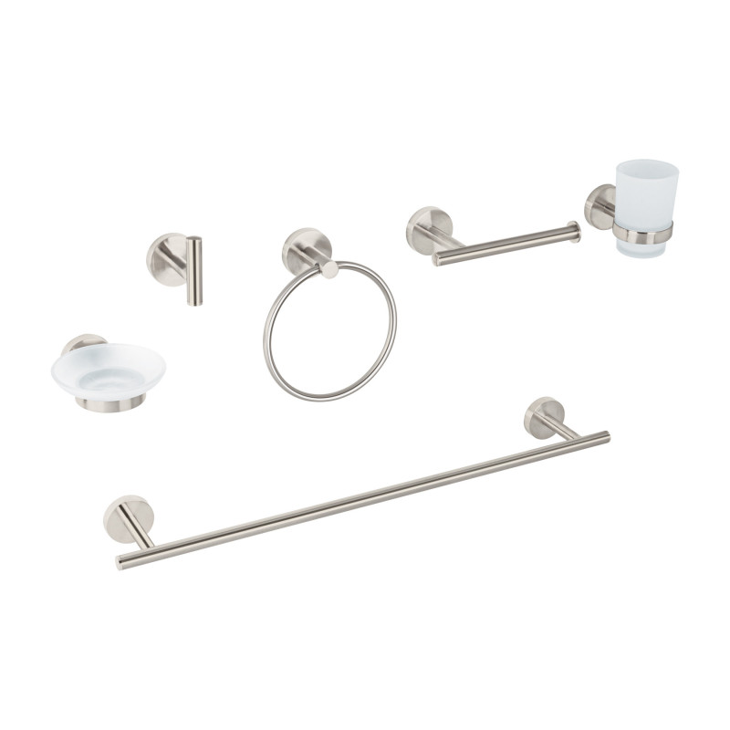 TBA-7000N Juego de 6 accesorios para baño acabado satín, FOSET TÚBIG TBA-7000N Juego de 6 accesorios para baño acabado satín, FOSET TÚBIG