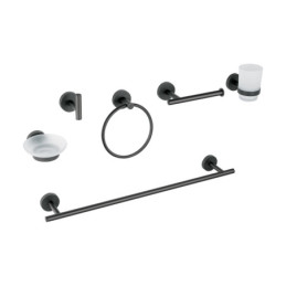 TBA-7000M Juego de 6 accesorios para baño acabado negro, FOSET TÚBIG