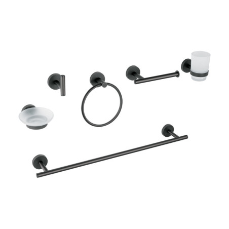 TBA-7000M Juego de 6 accesorios para baño acabado negro, FOSET TÚBIG