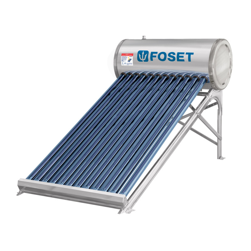 CALE-12S Calentador solar de agua, 12 tubos, 150L, 4 personas, FOSET CALE-12S Calentador solar de agua, 12 tubos, 150L, 4 personas, FOSET