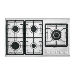PAE-915GA Parrilla gas empotrable 90cm, 5 quem, lateral, inox, RIVIERA