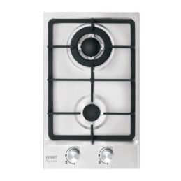 PAE-302GA Parrilla gas empotrable 30cm, 2 quem, acero inox, RIVIERA