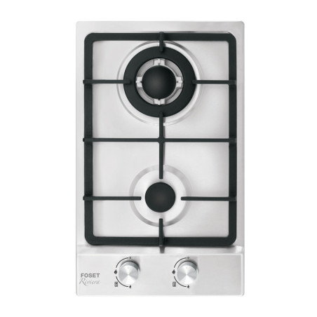 PAE-302GA Parrilla gas empotrable 30cm, 2 quem, acero inox, RIVIERA