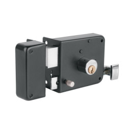 CS-756I Cerradura sobreponer izq instala-fácil, tradicional, negro