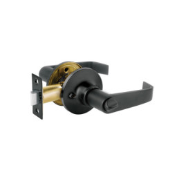 CEMA-16R Cerradura manija 'Siena' p/recámara, negro mate, HERMEX