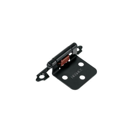 BIPA-76 Bolsa con 2 bisagras parche de 7cm, negro, HERMEX