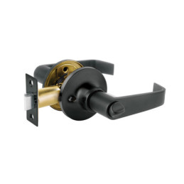CEMA-16B Cerradura manija 'Siena' p/baño, negro mate, HERMEX