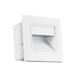 EMP-700L Luminario LED empotrable de cortesía 1 W, luz cálida, blanco
