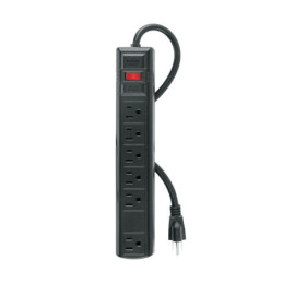 MUL-627N Multicontacto uso rudo 6 entradas sup. de picos 270 J, negro