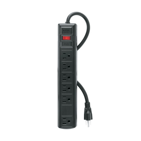 MUL-627N Multicontacto uso rudo 6 entradas sup. de picos 270 J, negro