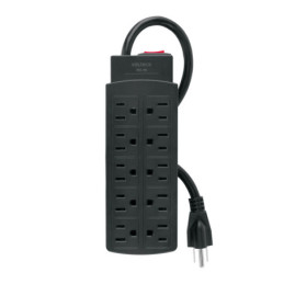 MUL-10N Multicontacto de uso rudo con 10 entradas, negro, VOLTECK