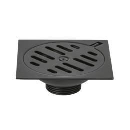 RS-601M Resumidero cuadrado 4'x4', metálico, negro, FOSET BASIC